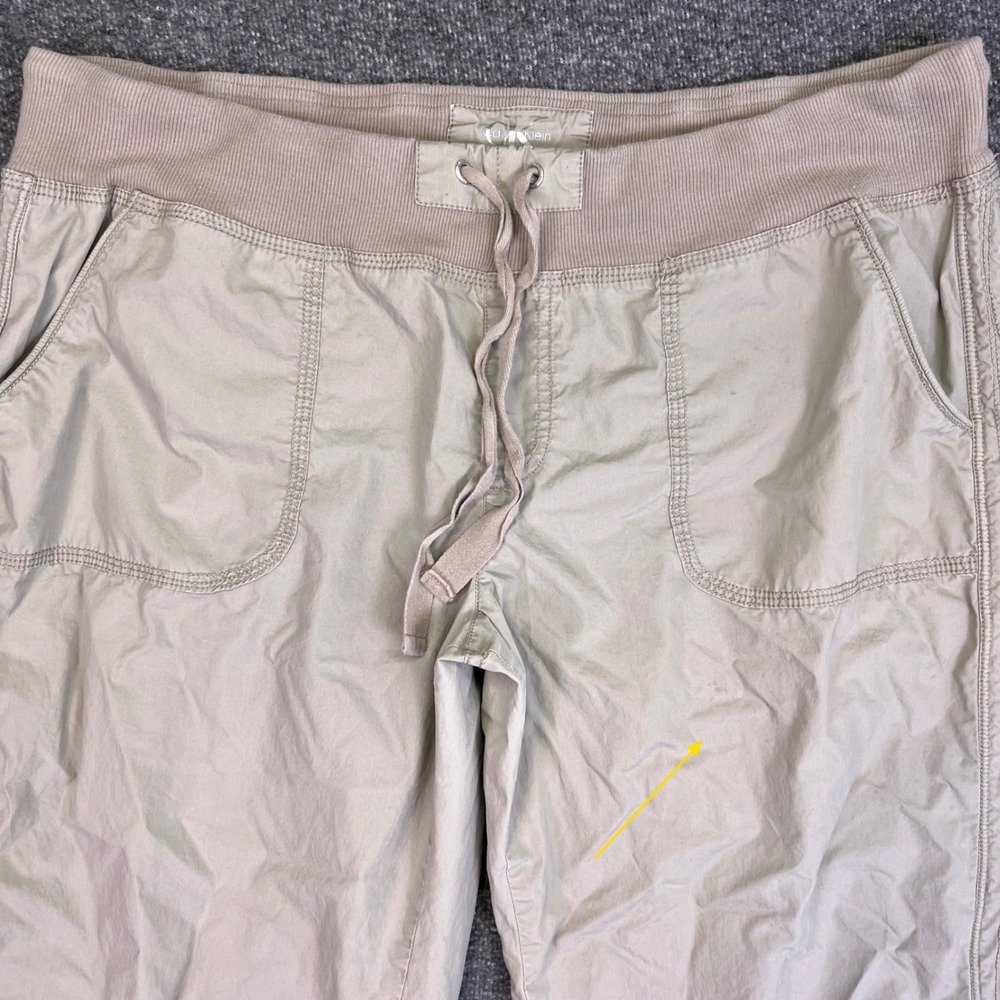 Calvin Klein Capri Pants Womens 2XL Khaki Tan Utility Casual Hiking Crops 38x21 - Picture 7 of 12